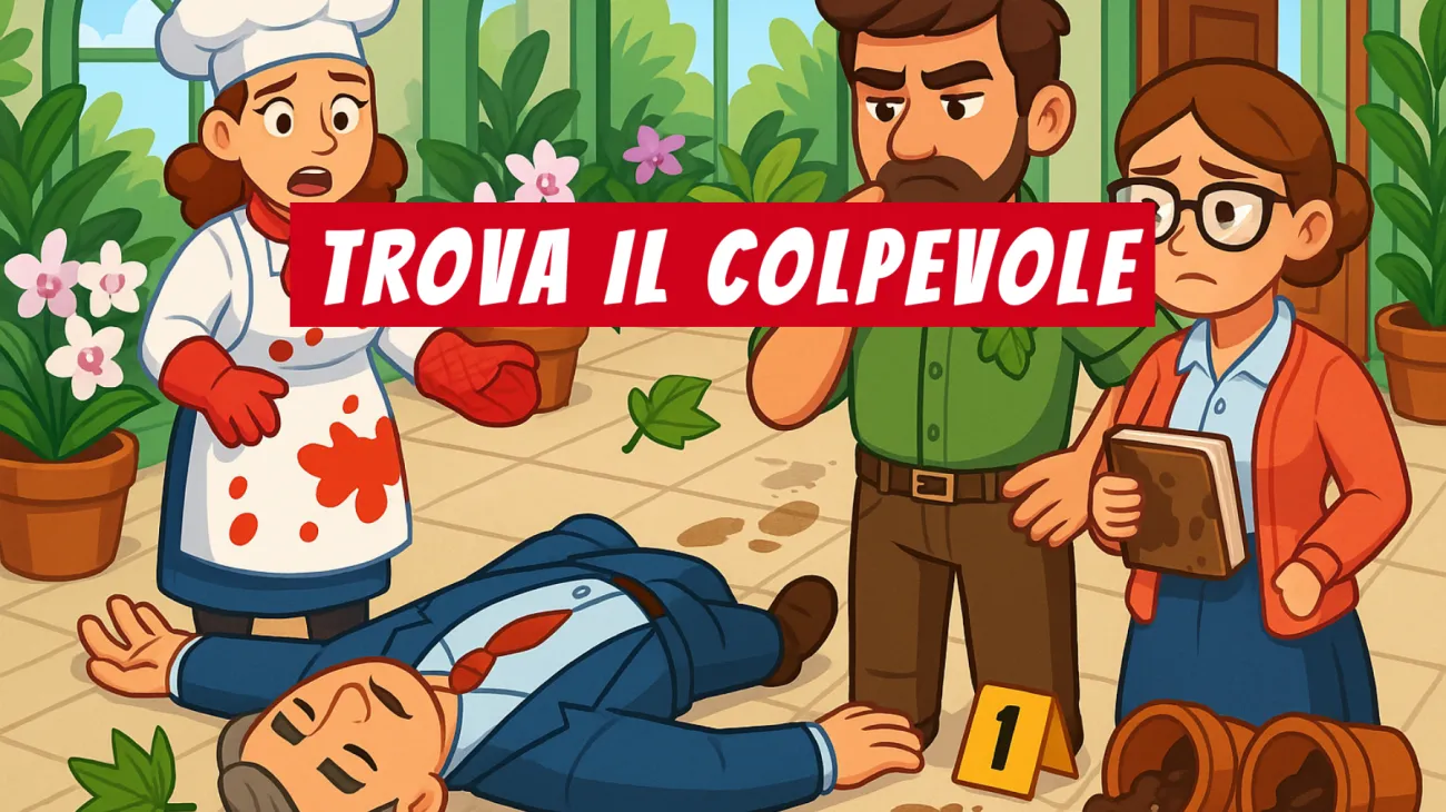 Solo chi ha una mente geniale risolve questo mistero: riuscirai a scoprire chi è l’assassino nella serra vittoriana? Sfida per veri detective!"