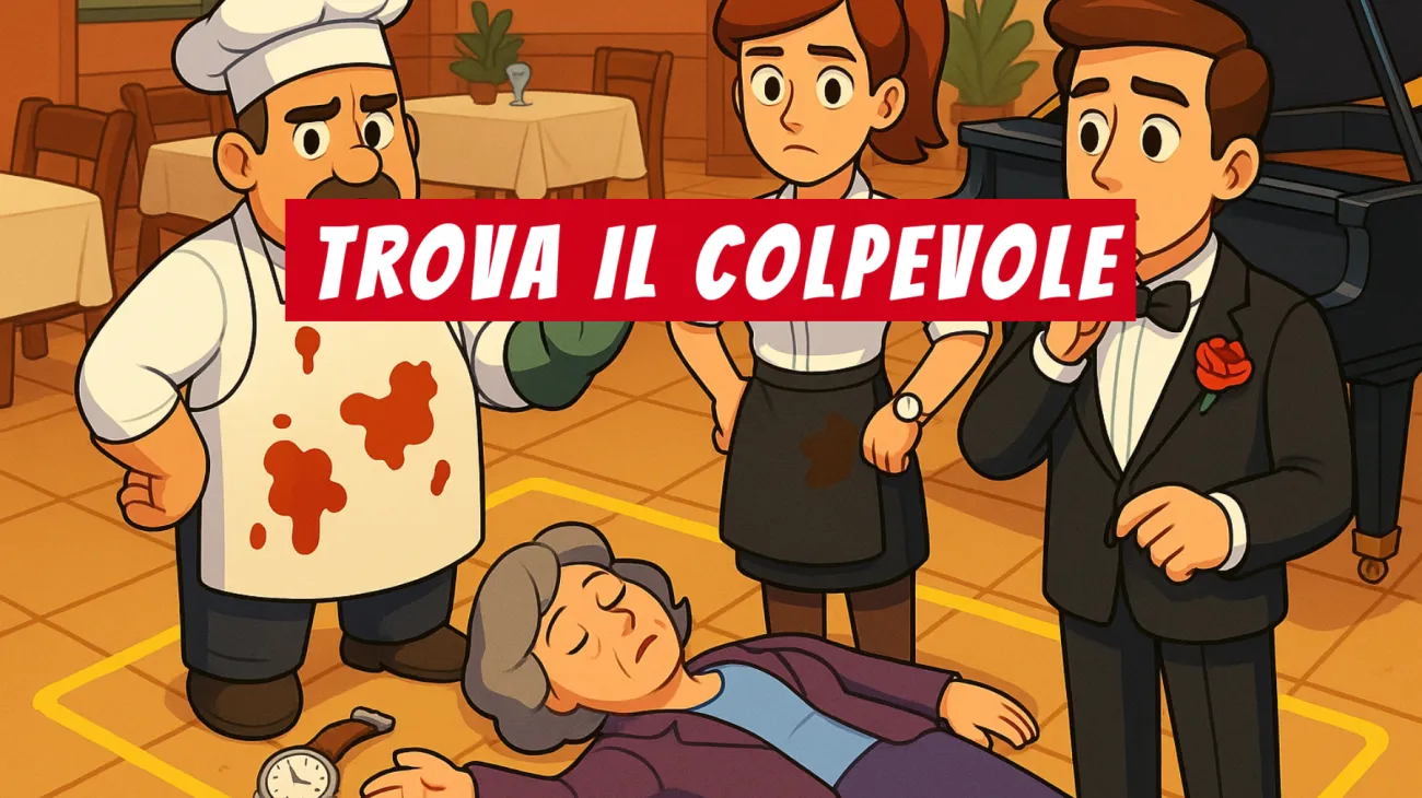 Solo i veri geni riescono a risolvere questo omicidio al ristorante: riesci a trovare il colpevole in meno di 1 minuto?"