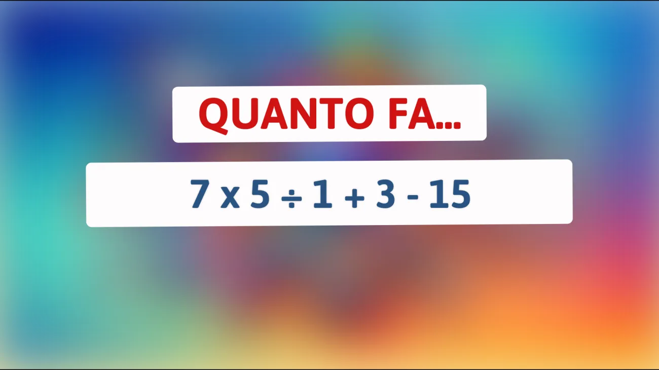 Solo i veri geni riescono a risolvere questo semplice calcolo mentente: Riuscirai a scoprire il risultato corretto al primo tentativo? Scoprilo subito!"