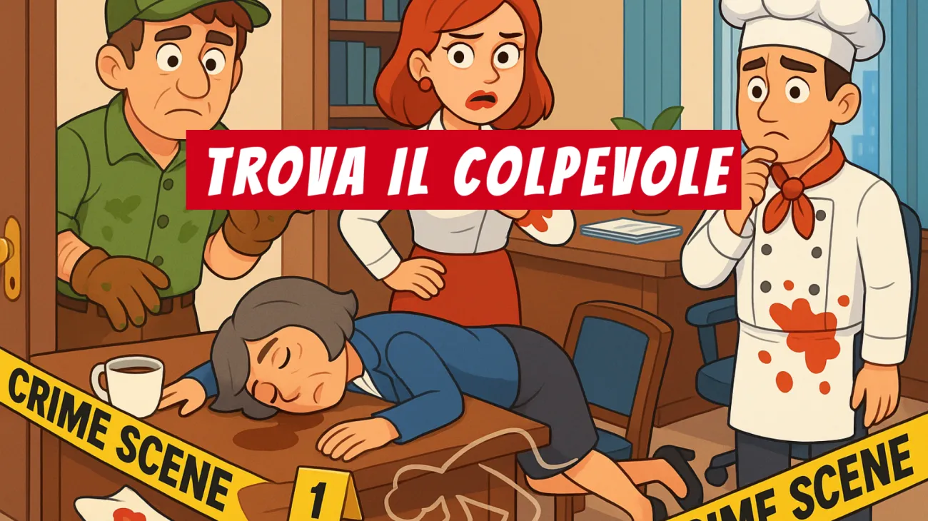 Solo i veri geni riescono a svelare il colpevole di questo mistero in ufficio: accetti la sfida?"