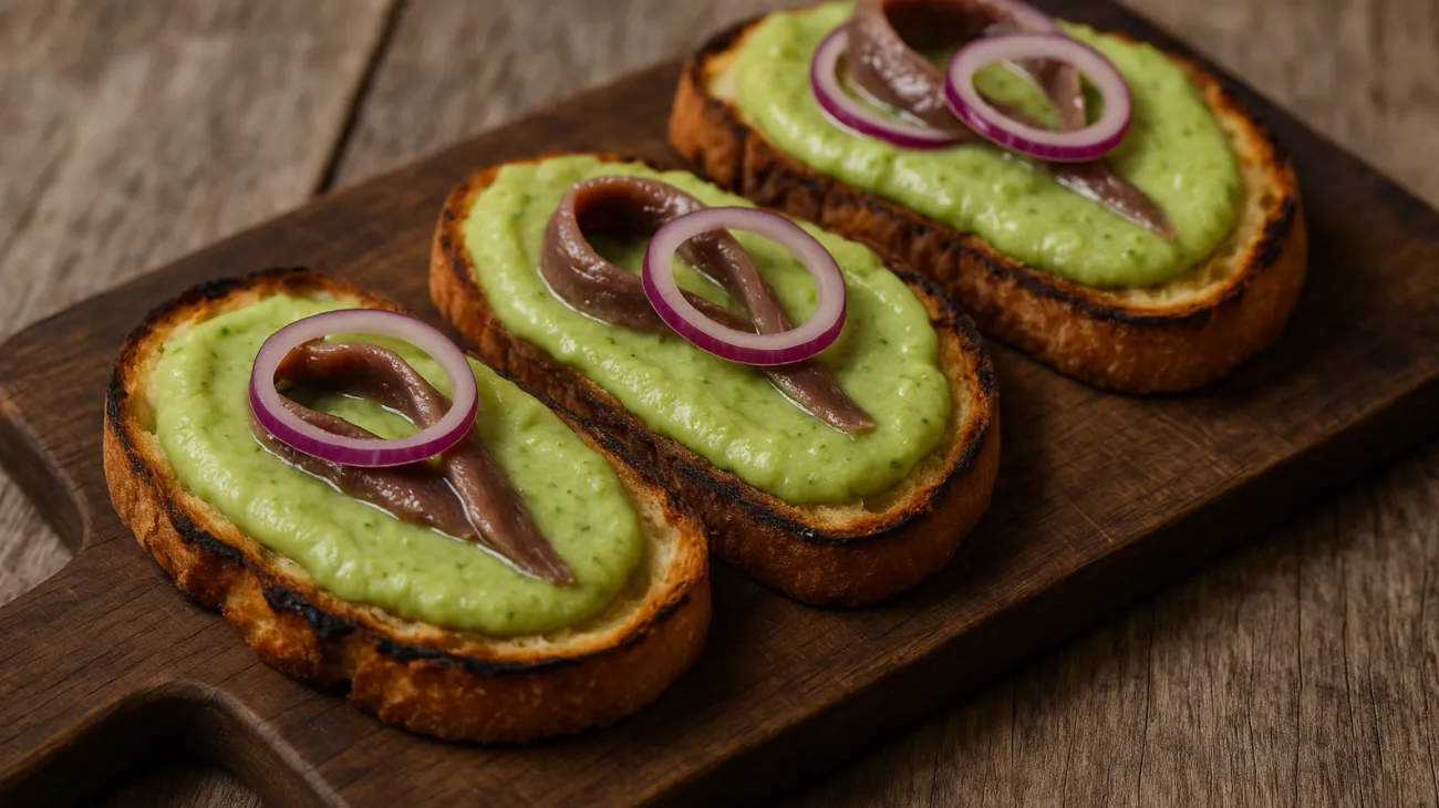 crostini acciughe cipolla rossa di Tropea"