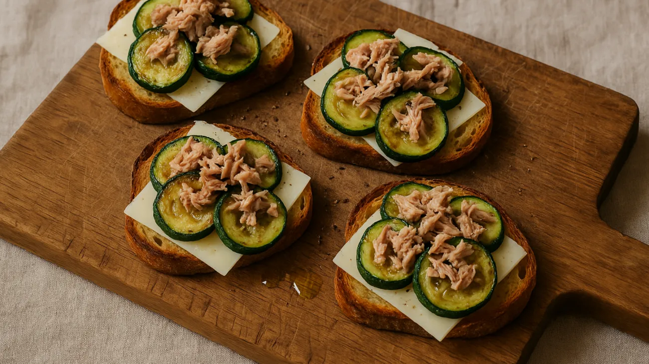 crostini pecorino zucchine"