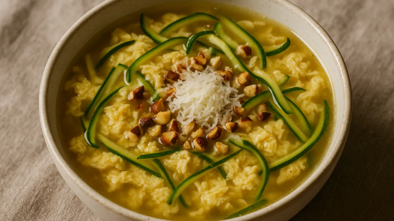 stracciatella romana zucchine croccanti nocciole tostate"